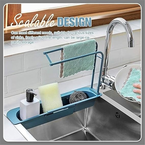 Telescopic Sink Storage Rack (Premium Quality)
