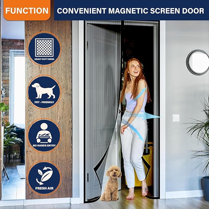 🔥 Magnetic Screen Door