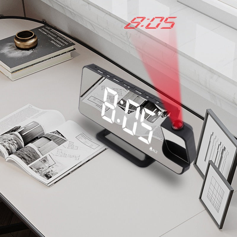 LED Digital Alarm Clock with Projection Time