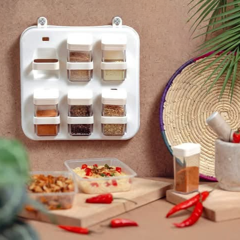 Multipurpose Mini Spice Jars With Stand
