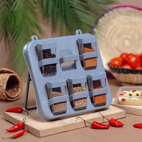 Multipurpose Mini Spice Jars With Stand