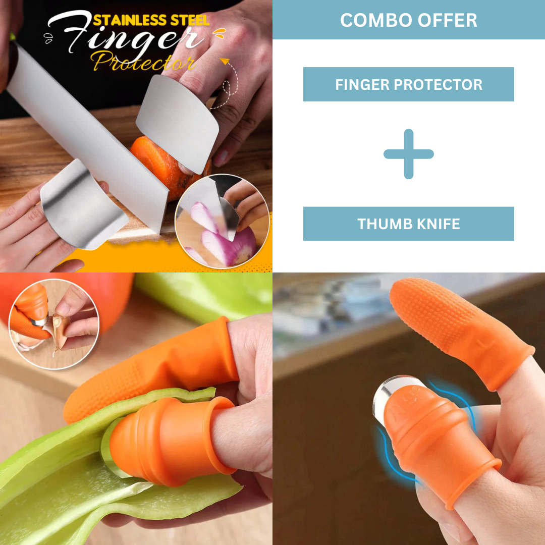 Kitchen Safety Kit (Finger Protector + Thumb Knife)